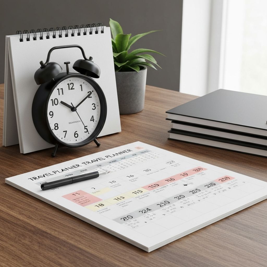 Календарь и часы для планирования времени поездки